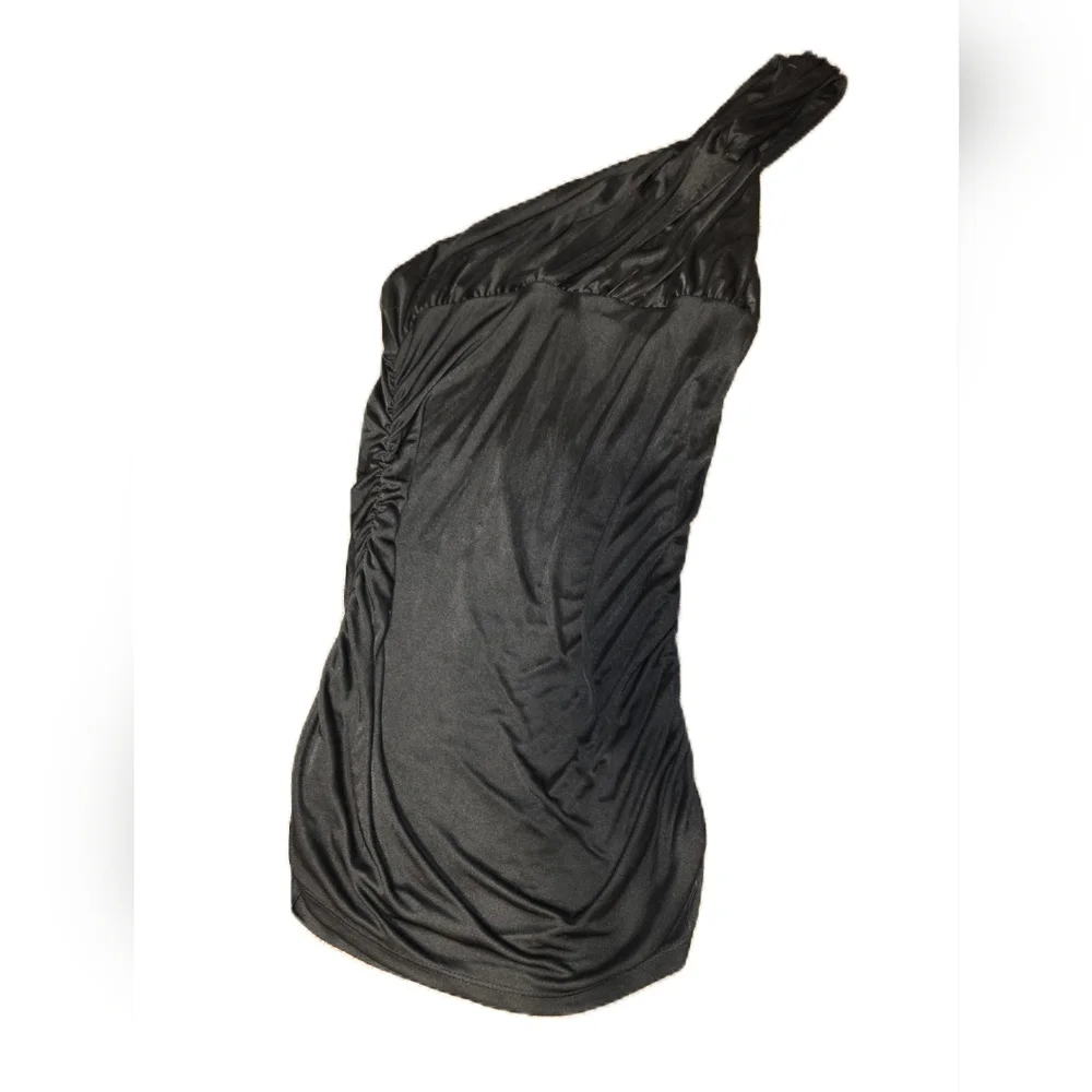 ๐ 3/$15 Elegant Black One-Shoulder Body Con Form Fitting Dress - Picture 4 of 11